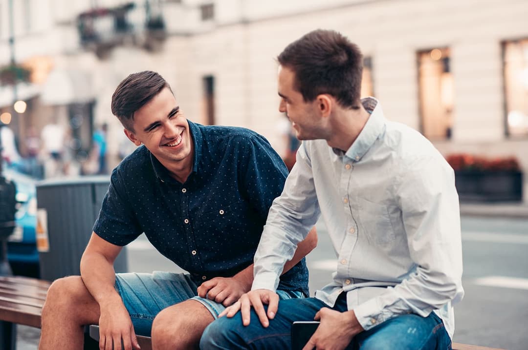 Two guys on a first date